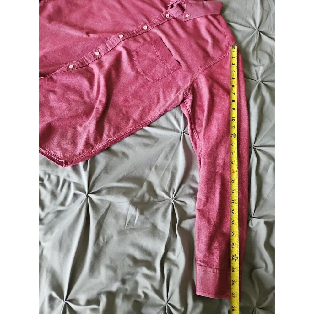 J.Crew Slim Oxford Shirt in Heathered Red Maroon | XL | 100% Cotton